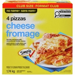 Sans Nom Pizza au fromage, format club 1740 g, 0,78 $/100g