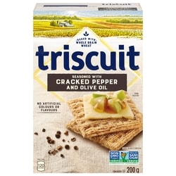 Christie Triscuit Cracked Black Pepper & Olive Oil Crackers 200 g, $2.50/100g