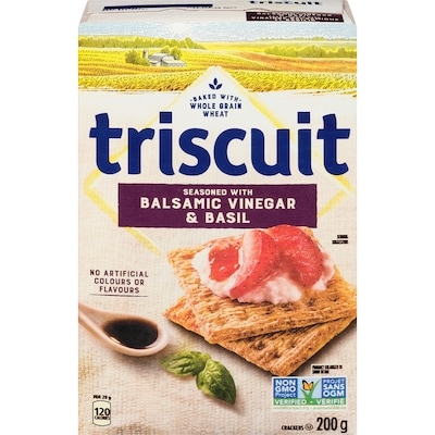 Christie TRISCUIT Balsamic Vinegar & Basil Crackers 200 g, $2.15/100g