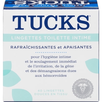 Tucks Lingettes toilette intime 40 ea, 0,30 $/1ch