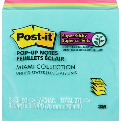 Post it Miami Popup Notes 1 ea, $5.50/1ea