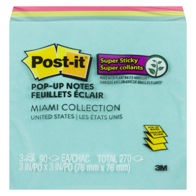Post-it Distributeur de feuillets, Miami 1 ea, 6,00 $/1ch