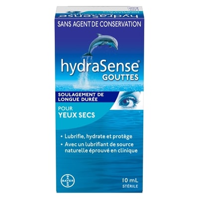 Hydrasense Gouttes oculaires pour yeux secs, soulagement rapide et durable 10 ml, 149,90 $/100ml
