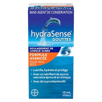 Hydrasense Gouttes oculaires Formule avancée, pour yeux secs 10 ml, 169,90 $/100ml