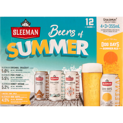 Sleeman Mix Summer (ID required at pick-up) 12x355.0 ml, $0.47/100ml
