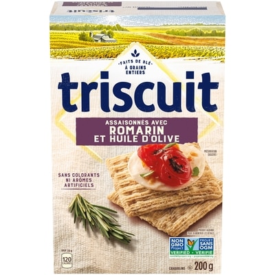 Christie TRISCUIT Romarin et Huile d'olive Craquelins 200 g, 1,25 $/100g