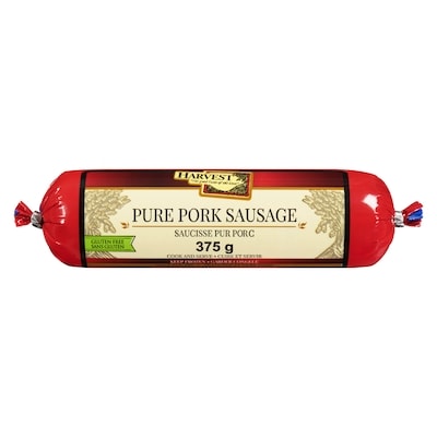 Harvest Pure Pork Sausage 375 g, $1.73/100g