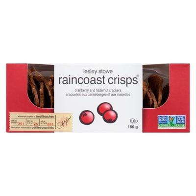 Lesley Stowe Raincoast Crisps Cranberry and Hazelnut