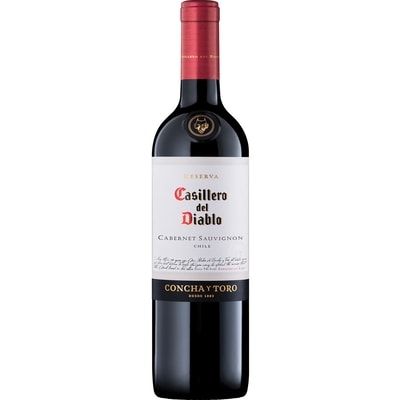 CASILLERO DEL DIABLO Cabernet Sauvignon (ID required at pick-up) 750 ml, $1.89/100ml