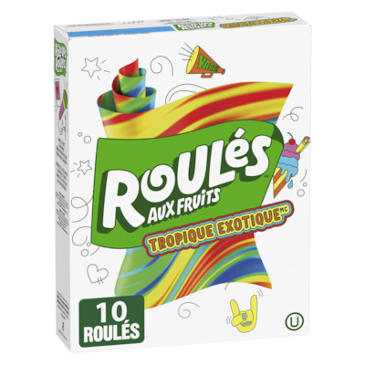 Betty Crocker Roulés aux Fruits Collation à Saveur de Fruits, Tropique Exotique, Sans Gluten, 10 Roulés 141 g, 2,83 $/100g
