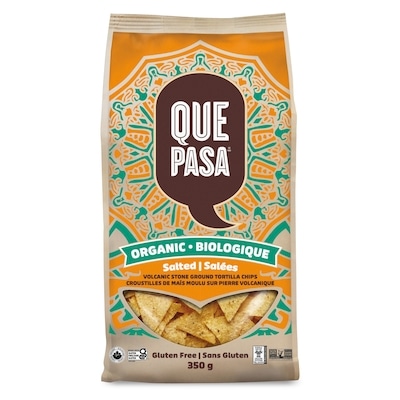 Que Pasa Organic Salted Tortilla Chips 350 g, $1.23/100g
