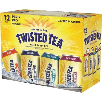 Twisted Tea Twisted Tea Party, Hard Iced Tea 4 Flavours, 12 Cans (ID required at pick-up) 12x355.0 ml, $0.72/100ml