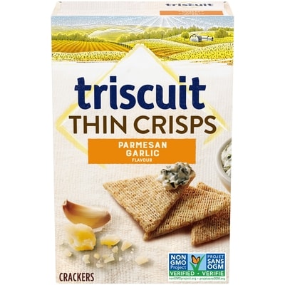 Christie TRISCUIT Thin Crisp Garlic Parmesan Crackers 200 g, $2.00/100g