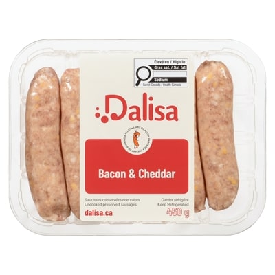 Dalisa Bacon Cheddar Pork Sausages 450 g, $1.33/100g