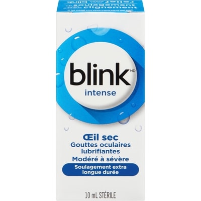 Blink Gouttes Oculaires Lubrifiantes pour Hydratation Intense 10 ml, 144,90 $/100ml
