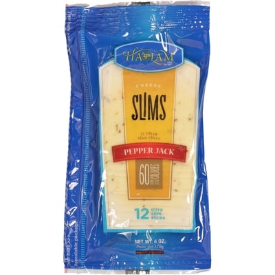 Haolam Slims Pepper Jack Sliced 170 g, $5.88/100g