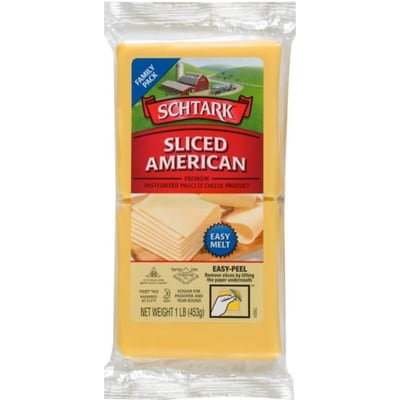 Schtark Sliced American Premium Pasteurized Process Cheese Product 453 g, $4.30/100g