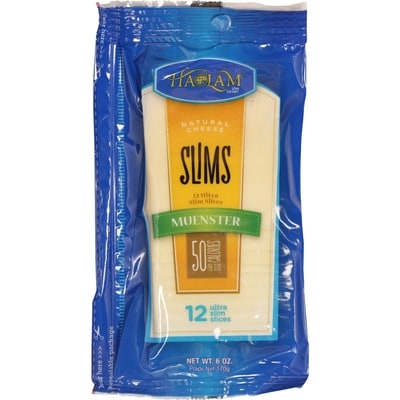 Haolam Slims Muenster Sliced 170 g, $5.59/100g
