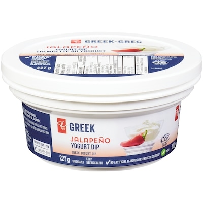President's Choice Jalapeno Greek Yogurt Dip 227 g, $1.76/100g