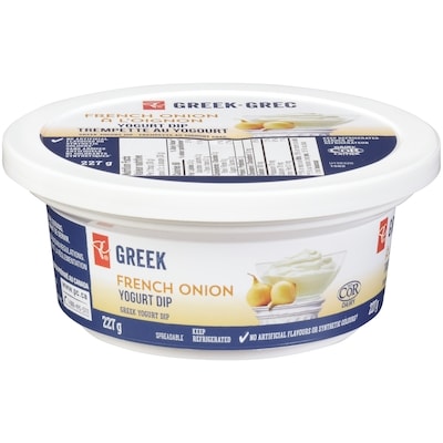 President's Choice French Onion Greek Yogurt Dip 227 g, $1.76/100g
