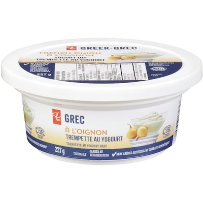 le Choix du Président Trempette au yogourt grec à l’oignon 227 g, 1,76 $/100g