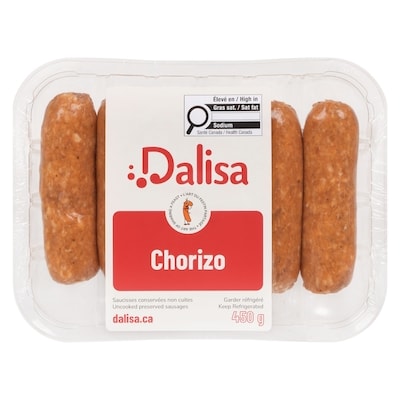 Dalisa Chorizo Pork Sausages 450 g, $1.33/100g