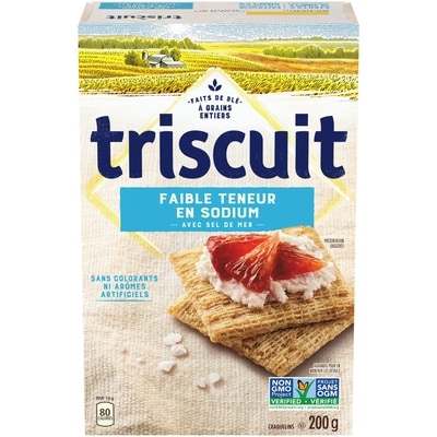 Christie TRISCUIT Faible Teneur en Sodium Craquelins, font une collation pratique 200 g, 2,25 $/100g