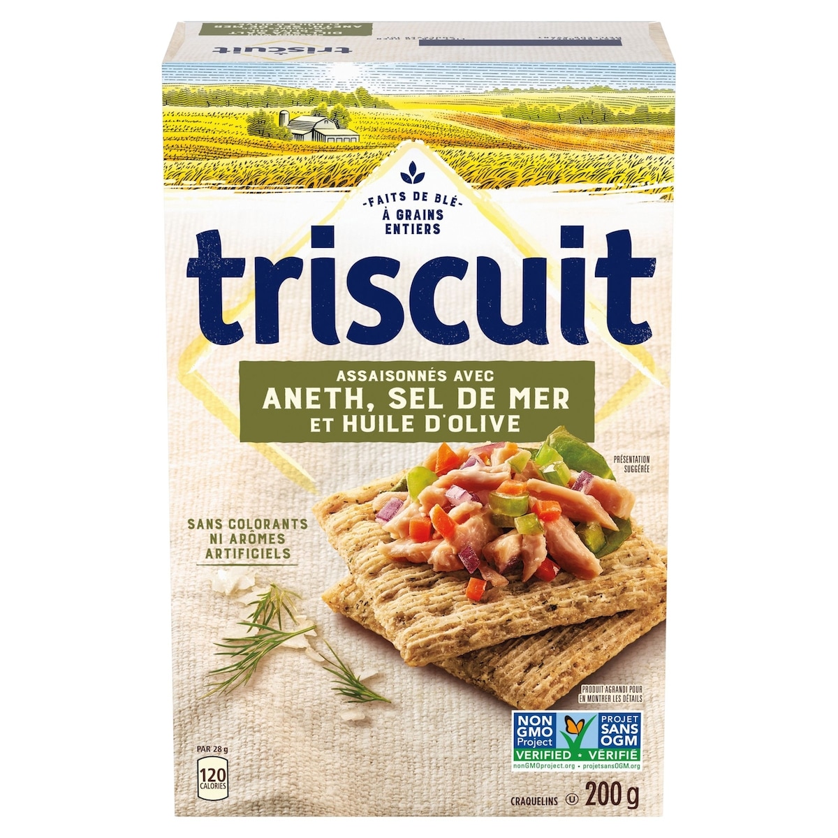 Christie TRISCUIT Aneth, Sel de Mer, et Huile d'Olive Craquelins 200 g, 2,25 $/100g