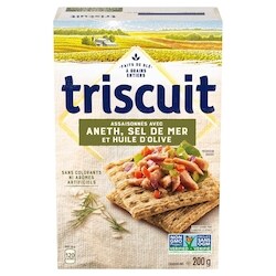 Christie TRISCUIT Aneth, Sel de Mer, et Huile d'Olive Craquelins 200 g, 2,25 $/100g