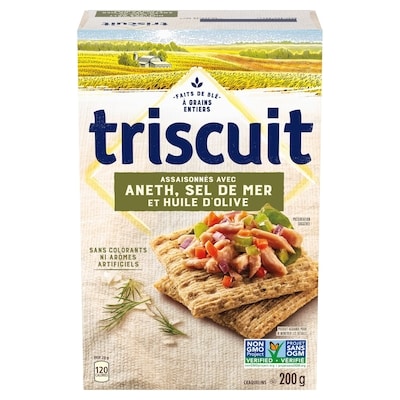 Christie TRISCUIT Aneth, Sel de Mer, et Huile d'Olive Craquelins 200 g, 2,25 $/100g