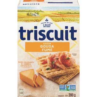 Christie TRISCUIT Gouda Fumé Craquelins 200 g, 2,25 $/100g