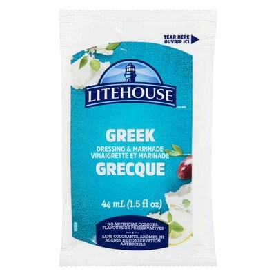 Litehouse Greek Vinaigrette Pouch 44 ml, $1.14/100ml