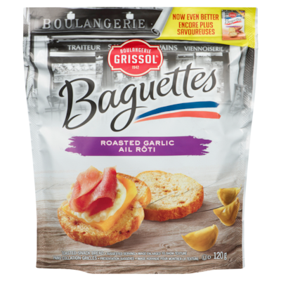 Grissol Boulangerie Grissol Baguettes Ail rôti 120 g, 3,58 $/100g