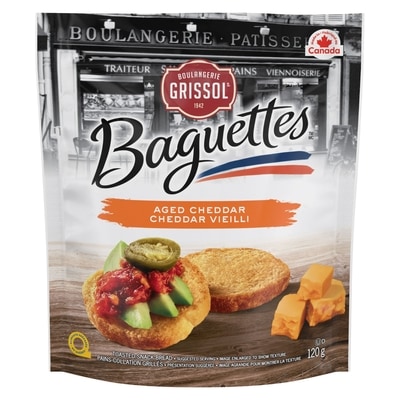 Grissol Boulangerie Grissol Baguettes Aged Cheddar 120 g, $3.24/100g
