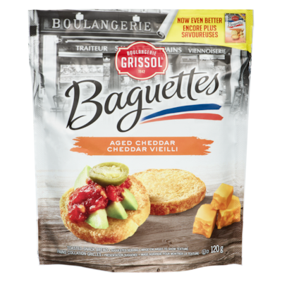 Grissol Baguettes Aged Cheddar 120 g, $1.66/100g