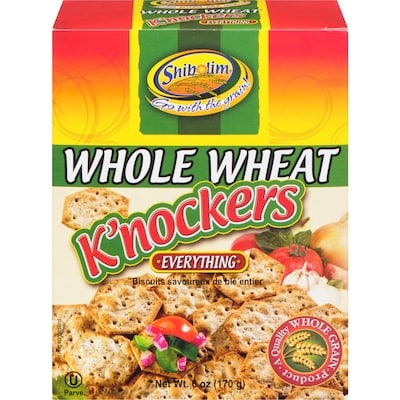 Shibolim Kosher Whole Wheat Knockers Everything 170 g, $3.23/100g