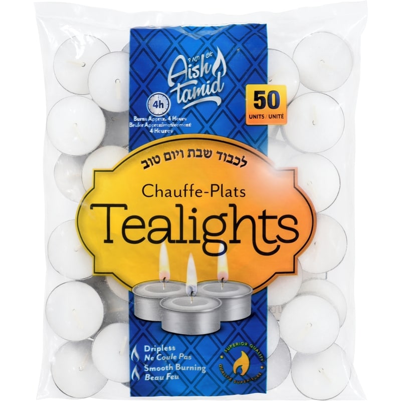 Kosher Tea Lights Bag, 50 Pieces