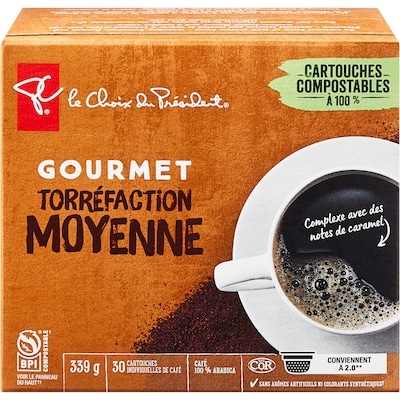 le Choix du Président Cartouches individuelles de café torréfaction moyenne Gourmet 30 ea, 0,77 $/1ch