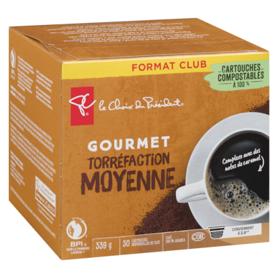 Cartouches individuelles de café K-Cup torréfaction moyenne Gourmet