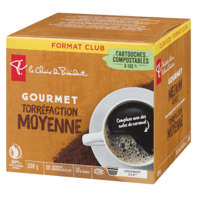 Cartouches individuelles de café K-Cup torréfaction moyenne Gourmet