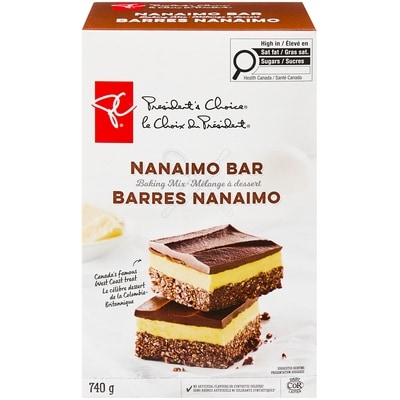 President's Choice Nanaimo Bar Baking Mix 740 g, $1.21/100g
