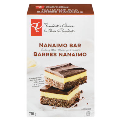 le Choix du Président Mélange à dessert pour barres Nanaimo 740 g, 1,15 $/100g