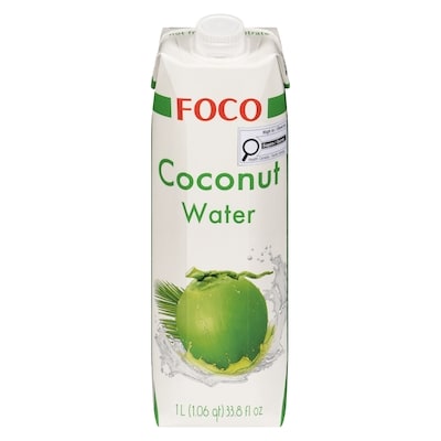 Foco Eau de Coco Pure 100% 1000 ml, 0,33 $/100ml