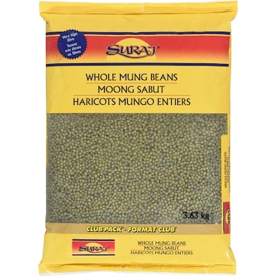 Suraj Moong dal entières, format Club 3.63 kg, 0,30 $/100g