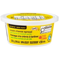 No Name Cream Cheese Spread with Herbs & Roasted Garlic 227 g, $1.32/100g
