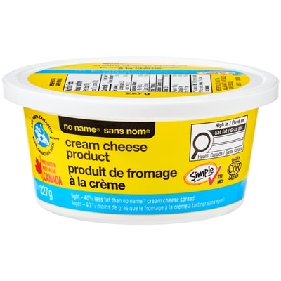 No Name Light Original Cream Cheese Product 227 g, $1.89/100g