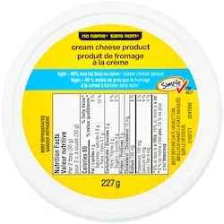 No Name Light Cream Cheese Product - 227 g | Zehrs