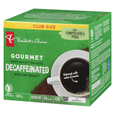 Gourmet Swiss Water Process Decaffeinated Medium Roast Single Serve K-cup Coffee Pods