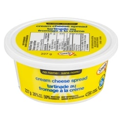Sans Nom Tartinade au fromage à la crème 227 g, 1,32 $/100g