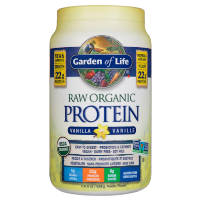 Garden of Life Garden of Life Raw Organic Poudre Protein Vanille 624 g, 8,81 $/100g